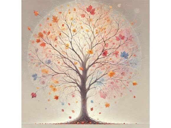 Download Ethereal Fall Tree in Soft Tones - Soft tones Collection