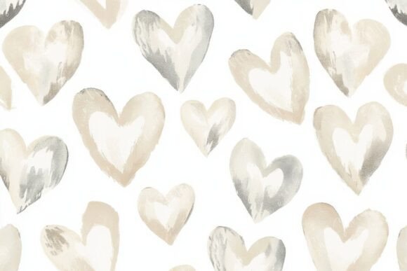 Download Elegant Heart Patterns in Soft Tones - Soft tones Collection