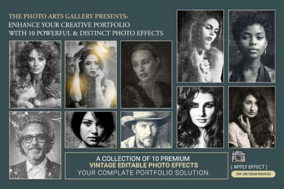 Download Vintage Portrait Grungy Photo Effect - Photo effect Collection